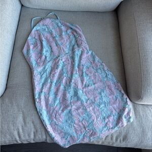 Lulu's Gender Reveal Halter Mini Dress